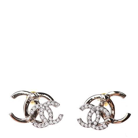 chanel double c earrings studs|authentic Chanel cc earrings.